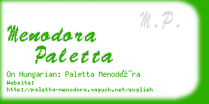 menodora paletta business card